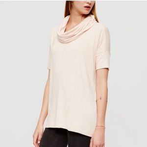 Lou & Grey Cowl Neck short sleeve sweater